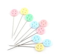 Yctze 100 Pièces épingles à Coudre et à Matelassage Bricolage, Têtes d'aiguille Droites avec Fleur, Parfaites pour Le et la Couture, Notions Essentielles de Matelassage (Bouton)