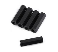 Yctze 100 Pièces PA66 M3 Entretoise Filetée Hexagonale Femelle pour Montage de Circuits Imprimés, Isolation, Entretoise Ve M3, Hexagonale en Nylon, Femelle PA66, Filetée, Tige (*20)