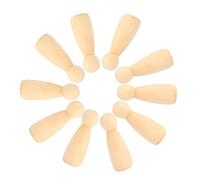 Yctze 10pcs 65 Mm Femelle Painting Dolls - Figures de Jouets en Bois pour Activités Artisanales, Sûres et Amusantes