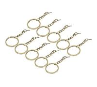 Yctze 10pcs Chaînes de Clés Fendues Polyvalentes avec épingles à Vis d'œil pour Artisanat de Bricolage et Fabrication d'accessoires, Idéale pour les Bijoux et le Décor (φ25 mm 【10 pièces】)