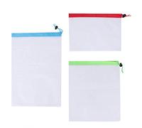 Yctze 12pcs Sacs de Produits en Mailles Réutilisables - Stockage en Polyester pour les Fruits, Légumes, Jouets et Plus - Organisation de Cuisine et de Voyage Lavables