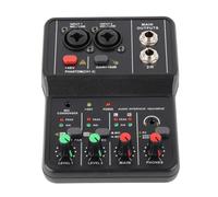 Yctze 2 Canaux Audio Mixer USB 48V Phantom Power Compa Sound Controller