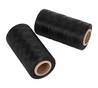 Yctze 2 Rouleaux de Fil de Polyester ciré pour la Couture du Cuir et l'artisanat de Bricolage, Ficelle de Couture Compacte, 260 Mètres Chacun