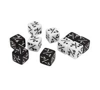 Yctze 20 Dés Positifs et Négatifs de 16 Mm, Compteur de Dés Blanc à 4 Faces pour l'enseignement des Mathématiques, Positifs et Négatifs en Plastique, à 4 Faces, Blancs, Compteur de,