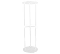Yctze 20x20x60cm Petite Table D'appoint Ronde en Acrylique Transparente pour Espaces Restreints Chambres Balcons,Chaque Couche Supporte Jusqu'à 23 Kg,Haute Transparence sans