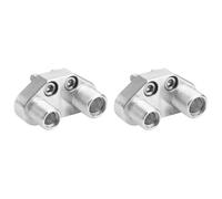 Yctze 2pcs AC Compresseur Adaptateur Raccord Poli Finition Fit pour Sanden SD7B10 7176Premium 6061 T6 en Aluminium Pièce De Rechange