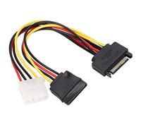 Yctze 2pcs Câbles de Puissance 18 Cm 15pin Mâles à 4 Gornièges et 15 Mètres d'extensions Féminines pour les Mises à Niveau PC