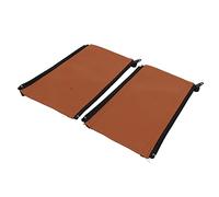 Yctze 2PCS Portelle Poignée Manche à Glissement à Fermeture éclair Nettoyable Soft Confortable Couverture en Cuir PU élastique pour une Adhérence et une Protection Améliorées (BROWN)