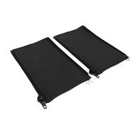 Yctze 2PCS Portelle Poignée Manche à Glissement à Fermeture éclair Nettoyable Soft Confortable Couverture en Cuir PU élastique pour une Adhérence et une Protection Améliorées (BLACK)