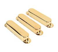 Yctze 3 Pièces Couvercle de Micro à Bobine Unique pour Guitare électrique Couvercle de Micro à Bobine Unique Ensemble d'accessoires d'instrument en Cuivre de de Guitare Electric Guitar (GOLD)