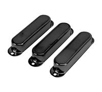 Yctze 3 Pièces Couvercle de Micro à Bobine Unique pour Guitare électrique Couvercle de Micro à Bobine Unique Ensemble d'accessoires d'instrument en Cuivre de de Guitare Electric Guitar (BLACK)