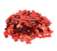 Yctze 3000 Pièces de Confettis en Forme de Cœur pour Décorations de Mariage, de Saint-Valentin et de Fête - Paillettes Rouges pour Saupoudrer des Surprises Festives, Emballages Cadeaux, Scrapbooking