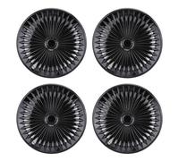 Yctze 4 Pcs 17in Enjoliveurs Élégant Look Usure Preuve ABS Universal Fit Snap sur R17 Couverture De Jante De Roue pour La Plupart des Voitures Camion SUV (Black)