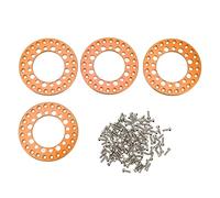 Yctze 4pcs .9 Pouces CNC en Aluminium usiné Alliage RC Rages Rouges pour Une STABILITÉ ET Performances ANNUPÉE dans Les Cars / 10 RC (Orange)