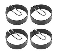 Yctze 4pcs Ensemble d'anneaux d'oeufs en Acier Inoxydable - Moule à œufs Pied et à Crêpe Moule de Fabricant de Crêpes - Outil de Cuisson Idéal pour les œufs, les, les Omelettes et Plus
