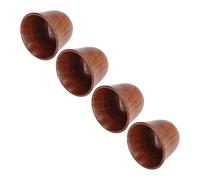 Yctze 4pcs Tasses de thé en Bois Naturelles - Style Rétro 75 Ml Zizyphus Jujube Wood Heat Isolation Tasses à café pour le thé, le café et le Lait