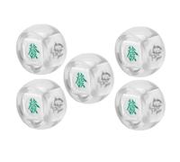 Yctze 5Pcs Mahjong Wind Direction Dice West North Dés Transparents pour Jeux de société, Casino Fun & Digita Mahjong Dés, de Direction du Vent, Ouest Nord, Transparents, Jeu de société Ac