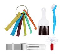 Yctze 6 Pcs Air Climating Nettoyer Nettor Set Lissener Peign Peigne Peigne AC Coil Nettoyer pour Le Condenseur Évaporateur Radiateur Radiateur avec Brosse à Fouet en Plastique Brosse de (Classique