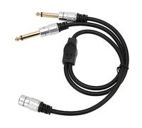 Yctze / 8 Pouces à Double 6,35 Mm Splitter Stéréo Cable Y, Adaptateur Masculin de 3,5 Mm en Or de 3,5 à / 4 Pouces, Câble Sonore de qualité 19,7 de 19,7