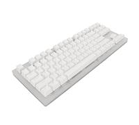 Yctze 87 Touches Clavier Hanical avec Rétro-éclairage RVB, Panneau de Verre Transparent à 360 ° pour Les Jeux et Utilisation du Bureau, Bouche et Jeu câblé pour PC et Ordinateur