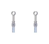 Yctze 8pcs 0 ° M10 de Frein Banjo Adaptateur Adaptateur en Acier Inoxydable Remplacement des Accessoires du Système de Carburant de Moto