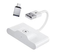 Yctze Adaptateur CarPlay sans Fil Mise à Niveau Rapide et Pratique Boîte de Dongle Plug and Play pour Compatible avec Les Véhicules CarPlay Filaires et sans Fil (Surface concave)