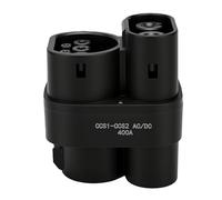 Yctze Adaptateur CCS1 vers CCS2 Adaptateur de Charge EV de Charge Convertisseur de Chargeur EV 400A DC 32A AC Commutateur Automatique Plug and Play pour Modèle de Voitu