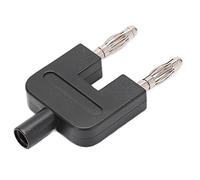 Yctze Adaptateur de Fiche Banane de Court-Circuit en Forme de U U35 - Connecteur Femelle vers 2 Mâles, Noir 4 Mm, Test électrique Haute fiabilité et durabilité, Compatible avec Radiofréquence