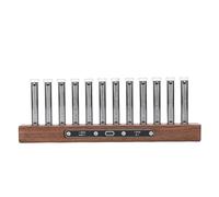 Yctze Affichage du de Musique LED, Affichage de Musique à éclairage RVB Dynamique, de avec Filtrage du Bruit avec 240 Perles LED, Modes Réglables, Base en Bois et Tube en Verre de Quartz, Idéal pour