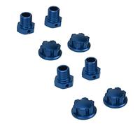 Yctze Améliorez Votre Voiture RC 1/10 avec des Moyeux de Roue en Alliage d'aluminium de 17 Mm Hexagonaux - Légers, Durables et à Installer - Amélioration et Télécommande des Voitures (Blue)