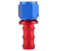 Yctze AN8 Extrémité de tuyau de conduite d'huile AN8 Droite 45 90 180 Degrés Push On Twist Lock Embout de tuyau de conduite d'essence et de gaz Raccord mâle Couleur bleu et rouge anodisé (0 degré) pou