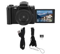 Yctze Appareil Photo Numérique AF Autofocus MF Mise au Point Manuelle Zoom 28x Appareil Photo 4K 68MP avec écran Rabattable de 2,8 Pouces à 180 ° Support de Griffe Flash pour la