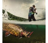 Yctze AR50 3 Pièces Double Couleur T Queue 120mm 10.5g Leurres Souples pour Matériel de Pêche de Nuit avec Action Réaliste (#1Rouge foncé)