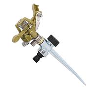 Yctze Arroseur Automatique, Rotation à 360 Degrés, Distance de Pulvérisation Réglable, Arroseur de Particules Fines avec Piquet de Sol en Alliage de Zinc pour Pelouse et Jardin (Modèle de buse en