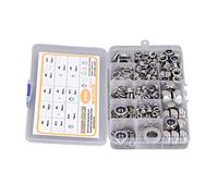 Yctze Assortiment de 290 Rondelles en Acier Inoxydable 304 et écrous de Blocage en Nylon M4 M5 M6 M8 M10 pour des Applications Polyvalentes