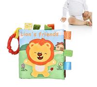 Yctze Baby Soft Claps Story Book with Rattles - Early Educational Development Toy Forffants (Lion)