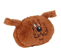 Yctze Balle de Rire Interactive en Peluche pour Chien - Jouet Couinant pour Chiot pour un Temps de Jeu Actif, Matériau à Mâcher, Housse Remplaçable, Videur Engageant pour Chiens (Marron-sans batterie)