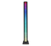 Yctze Barre Lumineuse RVB, Contrôle CE, Lampe Musicale, USB, pour Voiture, Maison, Studio, Argent-son Ive, Barre Lumineuse pour Lumière Musicale (BLACK)
