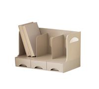 Yctze Bibliothèque de Bureau Multifonctionnelle avec Tiroir - Livres et Fournitures Peu Encombrants - Présentoir de Livres en Plastique pour la Maison et l'utilisation (sans Insert pour Porte-Stylo)