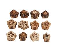 Yctze Blocs à Mâcher pour Oiseaux - Noix à Mâcher Décoratives en Forme d'étoile à Cinq Branches pour Broyer Le Bec et Soulager l'ennui - Jouet Naturel Sûr pour Tourtereaux, Perruches et Calopsittes