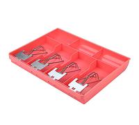 Yctze Boîte de Caisse de Remplacement de Plateau D'insertion de Tiroir-Caisse avec du Métal pour Le supermarché, Le Magasin et Plus (Pink)