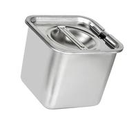 Yctze Boîte d'épices en Acier Inoxydable avec Coins Arrondis pour le Stockage d'assaisonnement de Cuisine - Idéal pour une Utilisation à Domicile et Commercial (14 cm / 5,5 pouces)