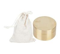 Yctze Boîte en Laiton de Forme Ronde étanche à la Pluie pour l'extérieur, Récipient scellé pour Bijoux et pilules. Boîte en Laiton Pur Fabriquée à la Main, de Rangement, de Rangement pour Bijoux, (L)
