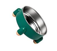 Yctze Bol surélevé Amovible pour Animaux de Compagnie avec Base à 4 Pieds - Bol de Nourriture pour Chien et Chat en Acier Inoxydable de Grande capacité pour Une Utilisation en Intérieur (Green)