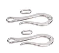 Yctze Boucle d'escalade en Acier Inoxydable 316 pour Bateaux, Crochet à Dégagement Rapide pour Radeaux de Sauvetage, Ancres de Navire et Levage de Cargaison, avec Poignée