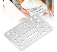 Yctze Bouclier D'effacement à 27 Trous, Modèle de Dessin Technique Durable pour Artistes, Ensemble Transparent et Orange de 10 Pièces (Acier inoxydable)