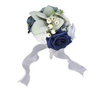 Yctze Bouquet de Mariage de Couleur Vive - Romance élégante pour Les Fêtes, Les Bureaux, Les Magasins, Les Jardins et Plus (Style de Demoiselle d'honneur 25x14cm/9.84x5.51in Tapez D)