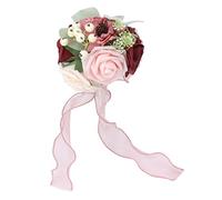 Yctze Bouquet de Mariage de Couleur Vive - Romance élégante pour Les Fêtes, Les Bureaux, Les Magasins, Les Jardins et Plus (Style de Demoiselle d'honneur 25x14cm/9.84x5.51in Modèle C)