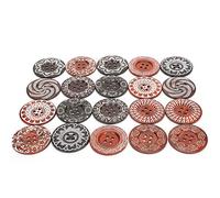 Yctze Boutons élégants en Bois 6CM, 20 Pièces, Motifs Mixtes, pour Pull, Pardessus, Accessoire de Décoration pour Vêtements