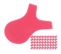 Yctze Brosse à Cils en Forme de Y, Outil de Greffage d'extension de Cils, Brosses à à Usage Quotidien 50pcs (Rose rouge)